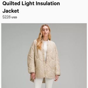 Lululemon NWT Quilted Light Insulation Jacket